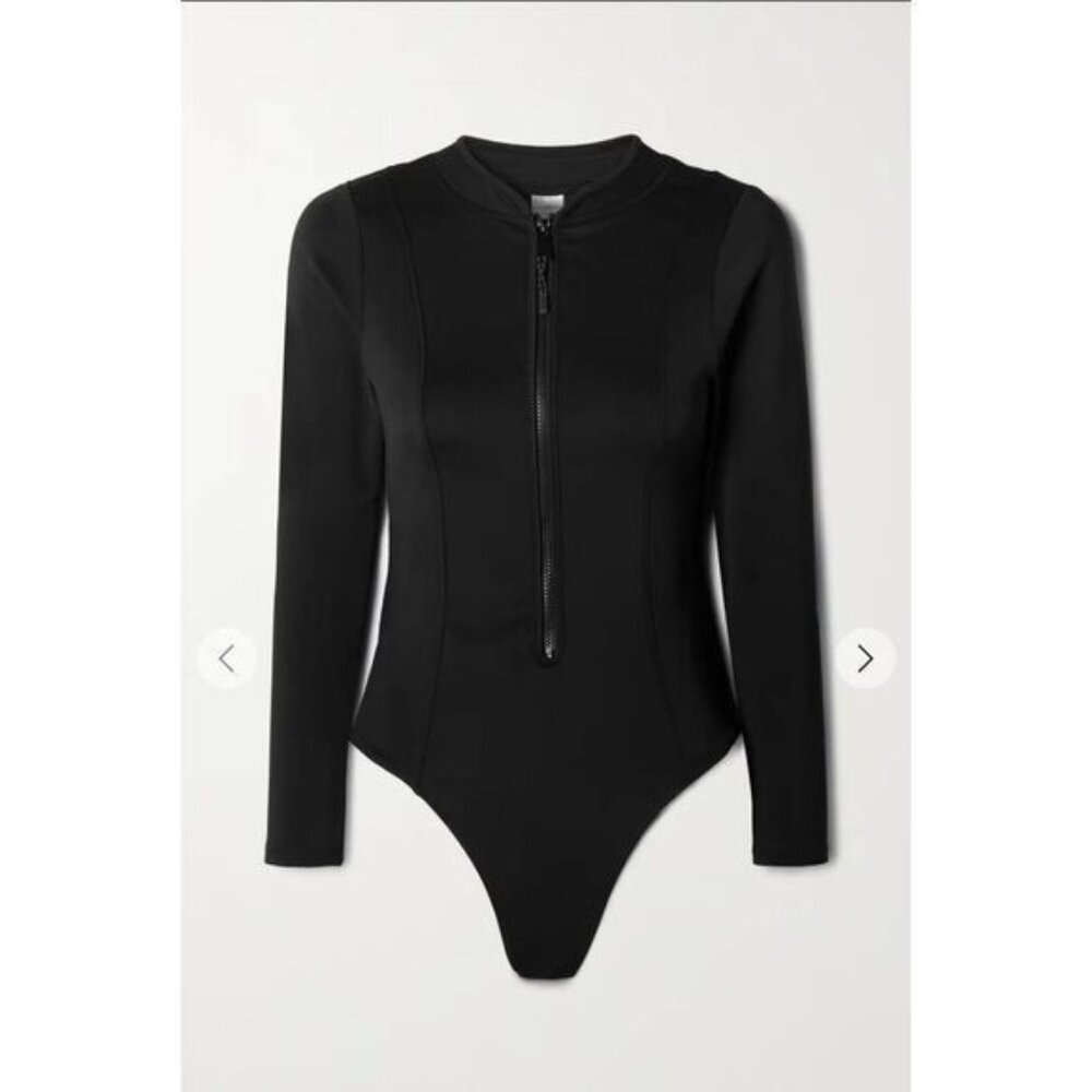 Good American Women's Black Compression Scuba Rash Guard Swimsuit, Size XXXL (7)